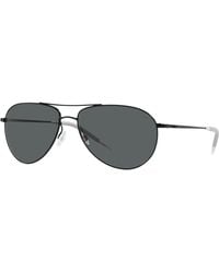 Oliver Peoples - Ov1002S Benedict 5062P2 Sunglasses Metal Pilot Polarized - Lyst