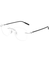 Montblanc - Mb0430O 003 Optical Frames Metal Transparent Round - Lyst