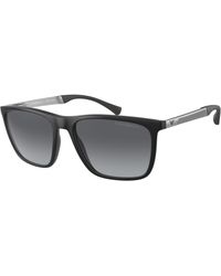 Emporio Armani - Ea4150 5001T3 Sunglasses Injected Squared Polarized Shaded - Lyst