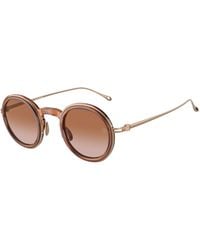 Giorgio Armani - Ar6147T 335213 Sunglasses Titanium Round Normal Shaded - Lyst