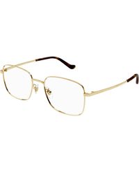 Gucci - Gg1355Oa 002 Optical Frames Metal Squared - Lyst