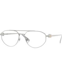 Burberry - Be1404 1005 Optical Frames Metal Transparent Pilot Normal - Lyst