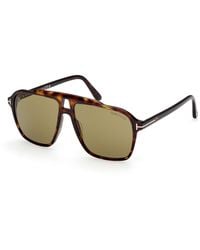 Tom Ford - Ft1209 Autari 52N Sunglasses Acetate Verde Squared Normal - Lyst