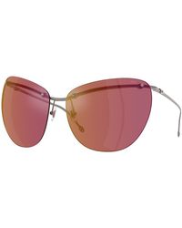 DIESEL - Dl1007 115/D0 Sunglasses Metal Cat Eye Mirrored - Lyst