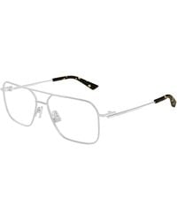 Bottega Veneta - Bv1384O 002 Optical Frames Metal Transparent Pilot - Lyst
