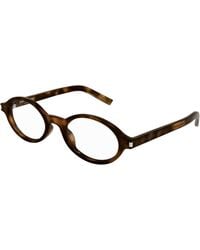 Saint Laurent - Sl 751 Jeanne Opt 001 Optical Frames Acetate Transparent Round - Lyst