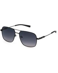 Fila - Sfi523 531P Sunglasses Metal Smoke Squared Shaded - Lyst