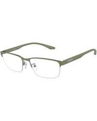Emporio Armani - Ea1147 3367 Optical Frames Metal Transparent Pillow Normal - Lyst