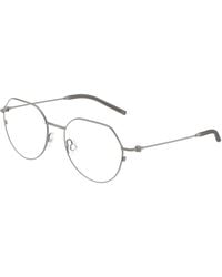 Moncler - Me1002 1013 Optical Frames Steel Transparent Geometric Normal - Lyst