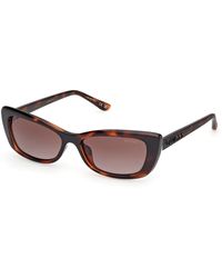 Guess - Gu00156-H 52F Sunglasses Injected Marrone Squared Normal Sfumato - Lyst