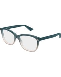 Gucci - Gg2113O 009 Optical Frames Acetate Transparent Squared - Lyst