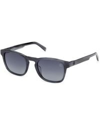 Timberland - Tb00100 64D Sunglasses Acetate Smoke Round Polarized - Lyst