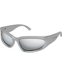 Balenciaga - Bb0157S 004 Sunglasses Injected Round Mirror - Lyst