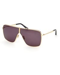 Tom Ford - Ft1159 Huxley 30A Sunglasses Metal Smoke Squared Normal - Lyst