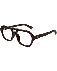 Bottega Veneta - Bv1336Oa 002 Optical Frames Acetate Transparent Pilot - Lyst