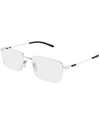 Gucci - Gg2098O 001 Optical Frames Metal Transparent Squared - Lyst