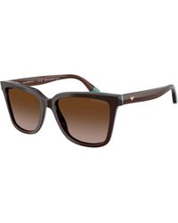 Emporio Armani - Ea4261 631813 Sunglasses Acetate Geometric Normal Shaded - Lyst