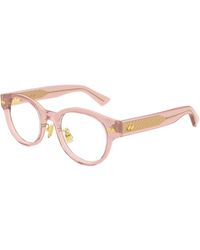Bottega Veneta - Bv1405Oa 004 Optical Frames Acetate Transparent Round - Lyst