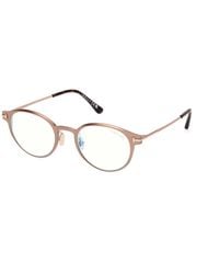 Tom Ford - Ft6188-B 35 Optical Frames Metal Round Normal - Lyst
