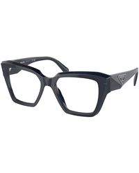 Prada - Pr 09Zv 08Q1O1 Optical Frames Acetate Transparent Squared Normal - Lyst