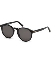 Tom Ford - Ft0591 Ian-02 01A Sunglasses Acetate Round Normal - Lyst
