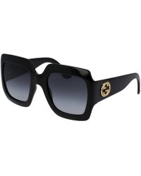 Gucci - Gg0053Sn 001 Sunglasses Acetate Oversize Shaded - Lyst