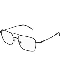 Saint Laurent - Sl 888 001 Optical Frames Metal Transparent Pilot - Lyst