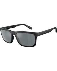 Emporio Armani - Ea4219 50016G Sunglasses Injected Squared Mirrored Mirror - Lyst
