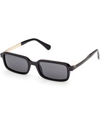 MAX&Co. - Mo0159 01A Sunglasses Injected Smoke Squared Normal - Lyst