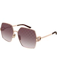 Gucci - Gg2163S 004 Sunglasses Metal Squared - Lyst