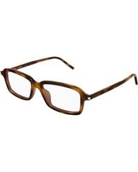 Saint Laurent - Sl 938 Opt 002 Optical Frames Acetate Transparent Squared - Lyst