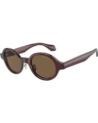 Giorgio Armani - Ar8205 606273 Sunglasses Acetate Round Normal - Lyst