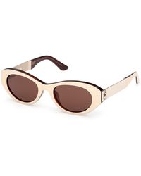 Guess - Gu00261-H 25E Sunglasses Injected Round Normal - Lyst