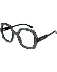 Chloé - Ch0228O 001 Optical Frames Acetate Transparent Squared - Lyst