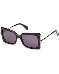 Max Mara - Mm0166 Roquebrune 63A Sunglasses Acetate Smoke Butterfly Normal - Lyst