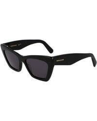 Ferragamo - Sf929Sn 001 Sunglasses Acetate Butterfly Normal Normal - Lyst