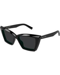 Saint Laurent - Sl 657 001 Sunglasses Acetate Cat Eye - Lyst