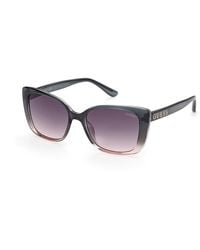 Guess - Gu9208 05B Sunglasses Injected Smoke Squared Normal Nuanced - Lyst