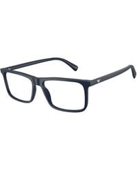 Emporio Armani - Ea3288 6453 Optical Frames Acetate Transparent Squared Normal - Lyst