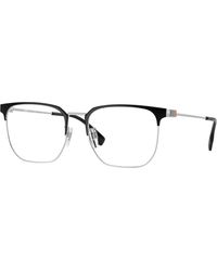 Burberry - Be1383D 1005 Optical Frames Metal Transparent Squared Normal - Lyst