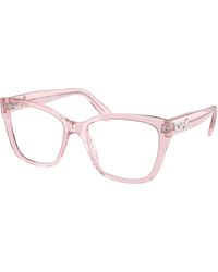 Swarovski - Sk2008 3001 Optical Frames Acetate Transparent Geometric Normal - Lyst