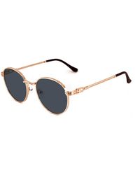 Xlab - Sicilia Sunglasses Metal Smoke Round Polarized - Lyst