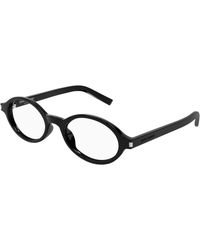 Saint Laurent - Sl 751 Jeanne Opt 001 Optical Frames Acetate Transparent Round - Lyst