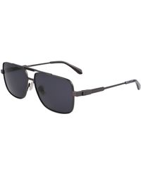 Ferragamo - Sf318S 018 Sunglasses Titanium Squared Normal - Lyst