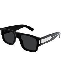 Saint Laurent - Sl 659 001 Sunglasses Acetate Squared - Lyst