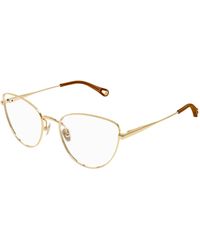 Chloé - Ch0319O 001 Optical Frames Metal Transparent Cat Eye - Lyst