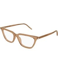 Saint Laurent - Sl 889 Sulpice Thin Opt 005 Optical Frames Acetate Transparent Cat Eye - Lyst