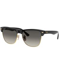 Ray-Ban - Sunglasses Man Clubmaster Oversized - Black Frame Green Lenses 57-16 - Lyst