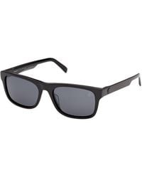 Timberland - Tb00098 01D Sunglasses Acetate Smoke Squared Polarized - Lyst