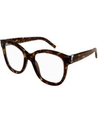 Saint Laurent - Sl M97 004 Optical Frames Acetate Transparent Squared - Lyst